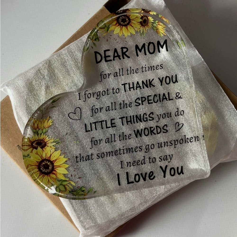 Heart-Shaped Sunflower Plaque